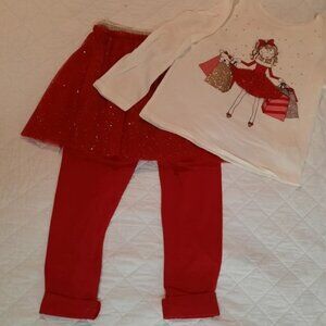 Christmas Shopping 2 Piece Girl's Outfit (Size 6)